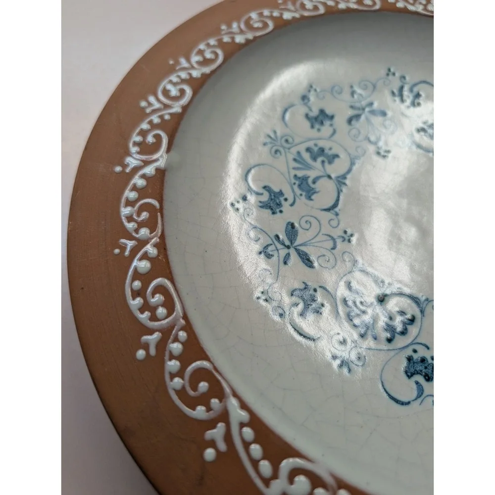 Val Demone S. Stefano Italian Hand Painted Terracotta Glazed Wall Hanging Plate